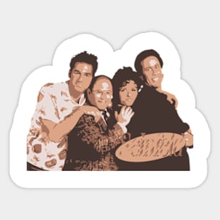 Seinfeld Tribute Tv Series TV SHOW SEINFELD - the office curb your enthusiasm kramer simpsons golden girls breaking bad vandelay industries friends arrested development sopranos Sticker